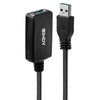 Lindy 43155 5m USB-A (M) 3.0 To USB-B (F) 3.0 5Gbps Active Extension Cable - Black