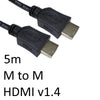 HDMI 1.4 (M) to HDMI 1.4 (M) 5m Black OEM Display Cable