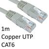 RJ45 (M) to RJ45 (M) CAT6 1m Grey OEM Moulded Boot Copper UTP Network Cable