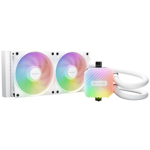 be quiet! Light Loop 240mm AIO CPU Liquid Cooler, High-Performance ARGB Lighting, Dual 120mm PWM Fans, Ultra-Quiet Operation, Easy Maintenance, Intel/AMD Compatible, White