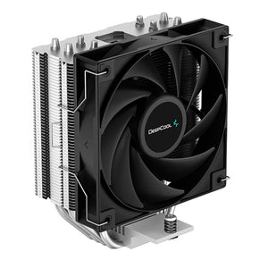 DeepCool AG400 Fan CPU Cooler, Universal Socket, High Efficiency 120mm PWM Cooling Black Fan, 2000RPM, 4 Heat Pipes, 220W Heat Dissipation Power, Unique Matrix Fin Design, Intel LGA 1700 Bracket Included