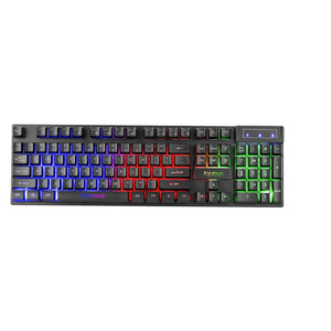 Marvo Scorpion K605 Gaming Keyboard, 3 Colour LED Backlit, USB 2.0, Frameless Design with Multi-Media and Anti-ghosting Keys, UK Layout