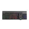 Marvo Scorpion KW512 Wireless Keyboard and Mouse Bundle, 12 Multimedia Keys, 3 Colour LED Backlit with 7 Lighting Modes, Optical Mouse with Adjustable 800-1600 dpi, 6 Buttons, Ideal for Gaming, Home or Office