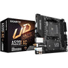 Gigabyte A520I AC Ultra Durable AMD AM4 Socket Motherboard, Mini-ITX, 2x DDR4 Slots, 1x M.2 Socket, GbE LAN, Wi-Fi 5, 1x Display Port 1.4 / 2x HDMI Ports