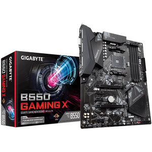 Gigabyte B550 GAMING X V2 AMD AM4 Socket Motherboard, ATX, 4x DDR4 Slots, 2x M.2 Sockets, 1x USB-C Port, Fitted I/O Shield, GbE LAN, 1x DVI-D / 1x HDMI Port