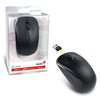 Genius NX-7000 Wireless Mouse, 2.4 GHz with USB Pico Receiver, Adjustable DPI levels up to 1200 DPI, 3 Button with Scroll Wheel, Ambidextrous Design, Black