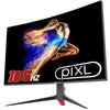 piXL CM32GF5 32 Inch Curved Gaming Monitor, 144Hz/ 165Hz, 5ms Response Time, Frameless, Freesync, G-Sync, 1920 x 1080 Full HD, DisplayPort, HDMI, VESA Mount, Black Finish